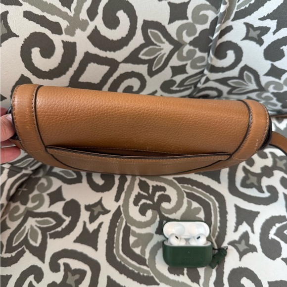 Tory Burch Brown Leather Crossbody Saddlebag. - Picture 7 of 7